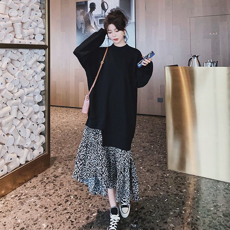 Winter Clothing Trends For Women - Abito longuette patchwork casual da strada