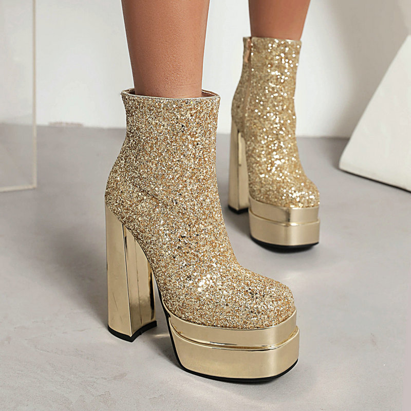 Winter Cloth - Glitter Bling Bling argento dorato punta