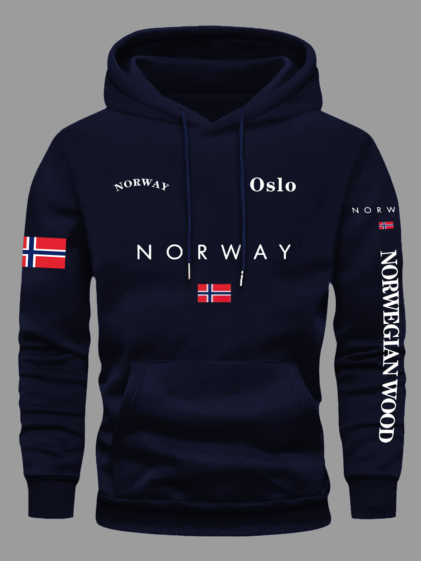 Felpe con Cappuccio Bandiera N - Winter Clothing Norway recensione e prezzo